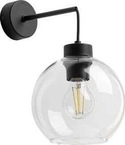 BRILAGI - Aplică de perete QUADRA 1xE27/60W/230V neagră/transparentă