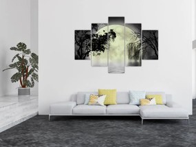 Tablou - Lună plină deasupra apei (150x105 cm)