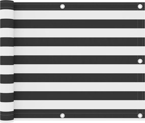 vidaXL Paravan de balcon, antracit și alb, 75x400 cm, țesătură oxford