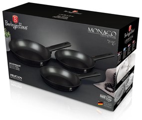 Set de tigai din 3 piese Monaco Berlinger Haus BH 7095, antiaderente, gama premium, design elegant