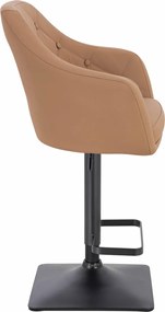 HR831KW Scaun Caramel Piele Ecologica Premium Soft cu Bază Neagră