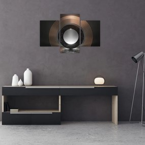 Tablou - Abstracție, luna peste apă (90x60 cm)