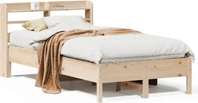 vidaXL Cadru de pat fără saltea, 120x200 cm, lemn masiv pin