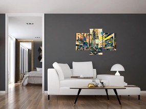 Tablou abstacțiunii pictate (90x60 cm)