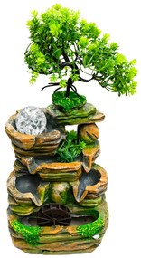 Fântână decorativă cu model de Bonsai artificial de 40x15x17 cm