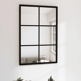 vidaXL Oglindă de perete, negru, 60x40 cm, metal