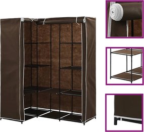 vidaXL Șifonier de colț, maro, 130 x 87 x 169 cm