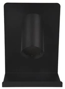 Spot de perete cu raft și încărcător USB 1xGU10/35W/230V negru