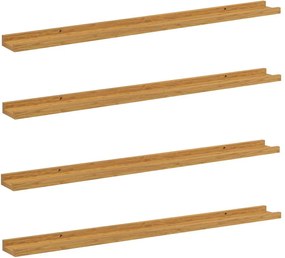 vidaXL Raft de perete cu raft 4 pcs Bej 100 x 9 x 3 cm Lemn compozit