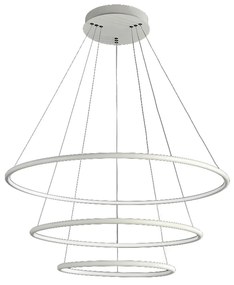 Lustra LED suspendata design modern ORION alb, 80cm