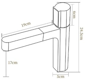 Robinet S98, Afisaj Digital Al Temperaturii, Culoare Gri