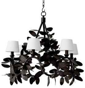 Candelabru LUX din alama design frunze Cheverny bronz