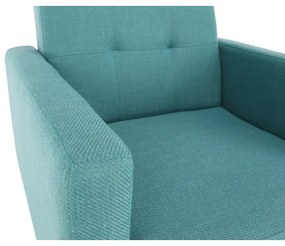 Fotoliu extensibil Culoare Turcoaz / Nuc , ARKADIA