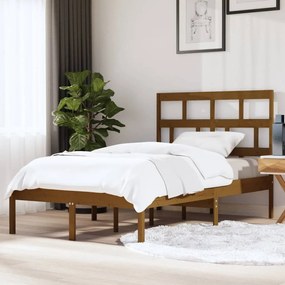 3101216 vidaXL Cadru de pat, maro miere, 120x200 cm, lemn masiv de pin