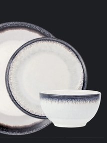 Set 3 Piese Antalis Grey (farfurie Mare, farfurie mica, bol), la comanda, 50 de seturi