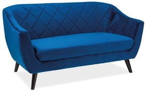 Canapea Fixa Molly Velvet 2 Bleumarin - l102xA56xH83 cm