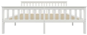 Cadru de pat cu 2 sertare, alb, 180 x 200 cm, lemn masiv pin Alb, 180 x 200 cm, 2 Sertare