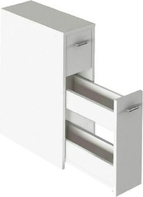 Dulap baie NATALI TYP 8, alb, DTD laminat, cu 2 sertare, 45x20x61 cm