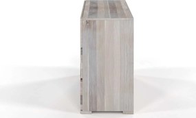 Comodă lemn masiv TerraCraft Stejar 3+2+1 Sertare, 120 × 45 × 81 cm - Bleached oil