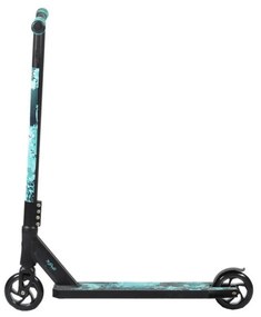 Trotineta Freestyle NOVOKIDS™ Shock Stunter, maxim 100 kg, Frana picior, Cadru si roti aluminiu, Diametru roata 110 mm, Turquoise