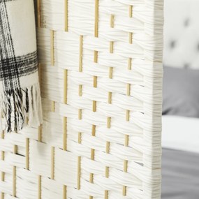 HOMCOM Paravent interior din lemn 3 panouri separator de cameră pliabil pentru living dormitor 135 x 180 cm alb | Aosom Romania