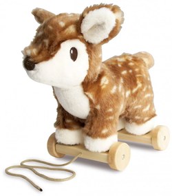 Little Bird Told Me - Willow Deer Pull Along Toy cu roti detasabile, pentru copii