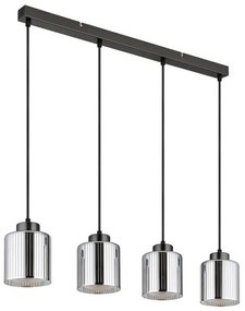 Lustra cu 4 Pendule negru crom FELICIA