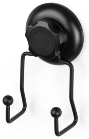 Cârlig dublu autoadeziv de perete Compactor Bestlock, negru