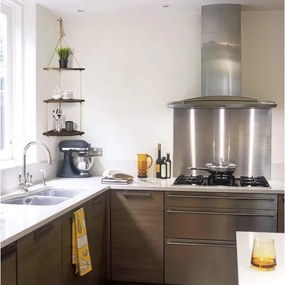 Etajeră de perete suspendată 90x25 cm maro