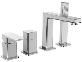Sapho Baterie pentru cadă TURSI, montaj pe 4 găuri, crom lucios