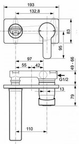 Baterie lavoar Ideal Standard Gio cu montaj incastrat