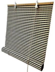 Jaluzea neagră/în culoare naturală din bambus 150x160 cm Vela – Gardinia