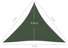 Panza parasolar, verde inchis, 4x4x4 m, HDPE, 160 g m   Morkegronn, 4 x 4 x 4 m