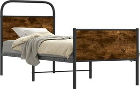 vidaXL Cadru de pat fără saltea 80x200 cm Lemn prelucrat stejar Sonoma