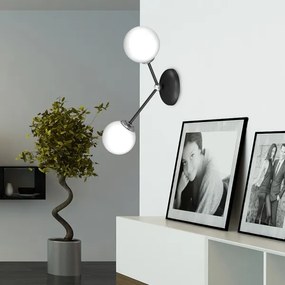 Aplică JOY 2xE14/40W/230V negru/crom lucios