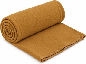 Patura fleece FLEORA, maro-portocaliu Dimensiune: 150 x 200 cm