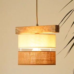 Lustră pe cablu Brilagi FOREST 1xE27/15W/230V pin/bej/crem