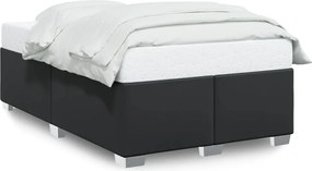 vidaXL Cadru de pat, negru, 120x200 cm, piele ecologică
