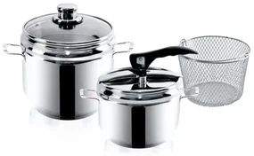 Oală sub presiune din oțel inoxidabil Orion Profi Duo, 5 l, 3,5 l