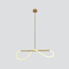 Lustră LED SUPREME suspendată pe cablu, 18 W, 230 V, 80 cm, auriu
