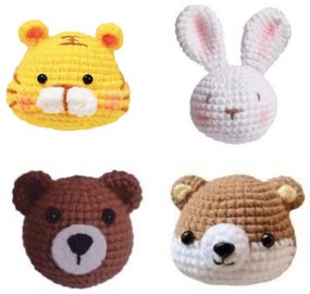 Set de croșetat animale 4 piese pentru începători
