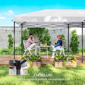 Outsunny Foisor de gradina cu plasa de tantari, alb, 3x6m | Aosom Romania