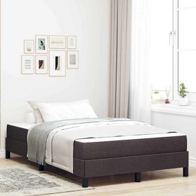 vidaXL Pat cu arcuri Altele Maro închis 120 x 190 cm țesătură