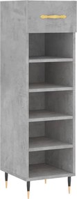 vidaXL Pantofar, gri beton, 30x35x105 cm, lemn compozit