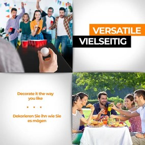 Jago Masă pliabilă 183 cm pentru 8 persoane - negru