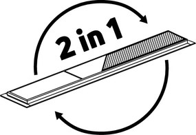 Rigola de dus reversibila, faiantabila, 70 cm, auriu periat, cu sifon inclus Deante 700 mm