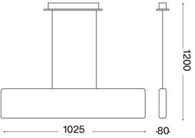 Lustră LED pe cablu Ideal Lux DESK LED/32W/230V 102,5 cm CRI 90 alb