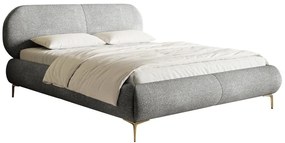 Pat matrimonial 160 cm Octave 160B (cu somieră) (bej + auriu). 1099947