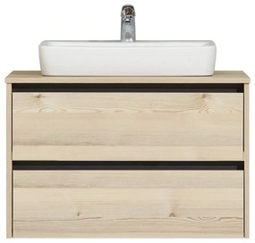 Blat sub chiuvetă în culoare naturală cu aspect de lemn de pin Quickset 393 – Pelipal