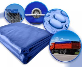 Prelată JAGO 650 g / m², ochi de aluminiu, albastru, 2 x 3 m